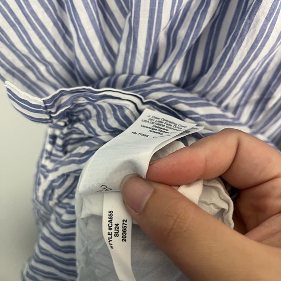 J.Crew Women’s Cotton voile ruffle-trim Lined dress striped pockets size XXL - Picture 13 of 13